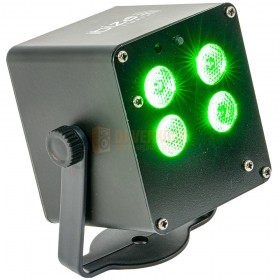 groen Ibiza Light Tinyled-RGB-Wash - 4x 3W RGB LED wash effect in zakformaat op batterij