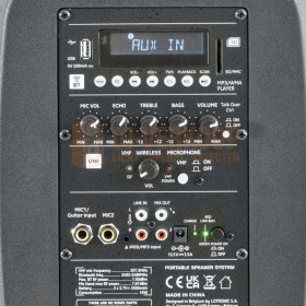 IBIZA Sound PORT8VHF-MKII-TWS - Draagbaar stand-alone PA systeem 8”/20cm aansluitingen