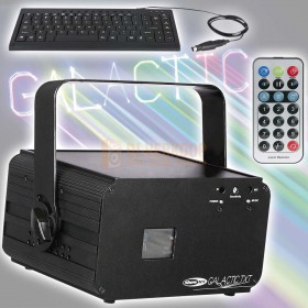 Showtec Galactic TXT - Veelzijdige 300 mW RGB Tekst Laser Projector met Geavanceerde Animaties en Kleureffecten