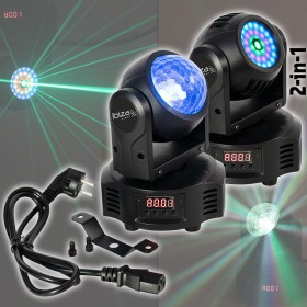 Ibiza Light & Sound MH-ASTRO-LASER-WASH - Innovatieve Dubbelzijdige Moving Head met RGBW Wash en Laser Effecten