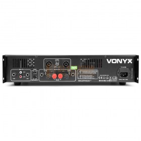 aansluitingen achterkant Vonyx VXA-800 II - PA Versterker 2x 400W