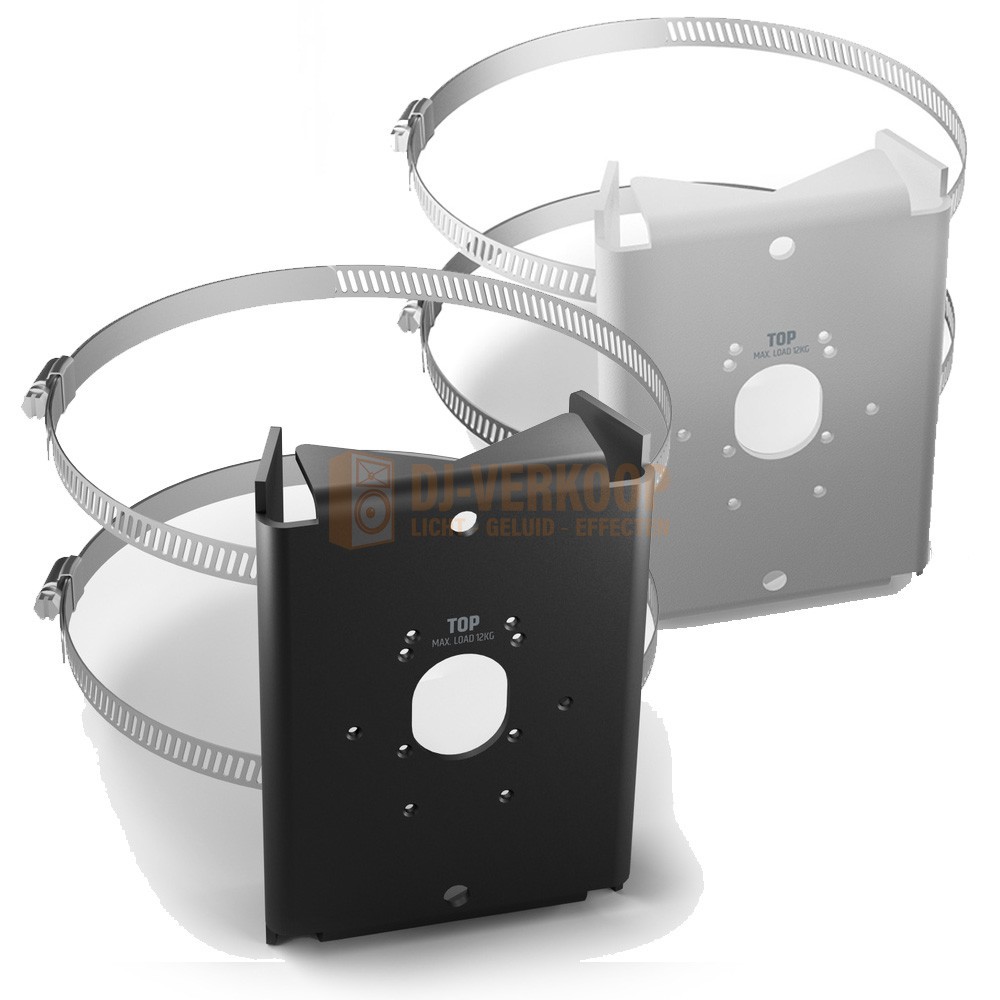 Zwart en Wit - LD Systems DQOR PB - Veelzijdige Speaker Paalmontagebeugel in Zwart/Wit"