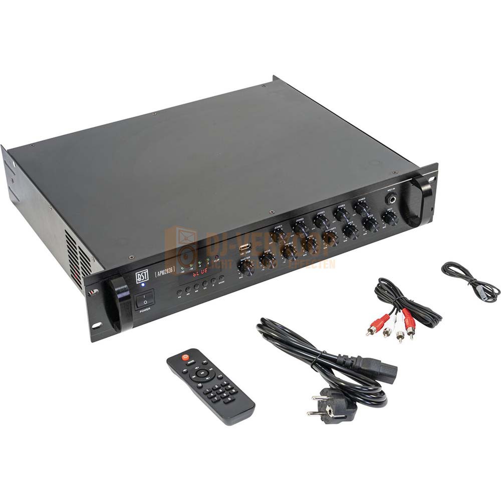 BST APM2836 - 5-zone Mengversterker 350W met USB, Bluetooth, FM & Afstandsbediening