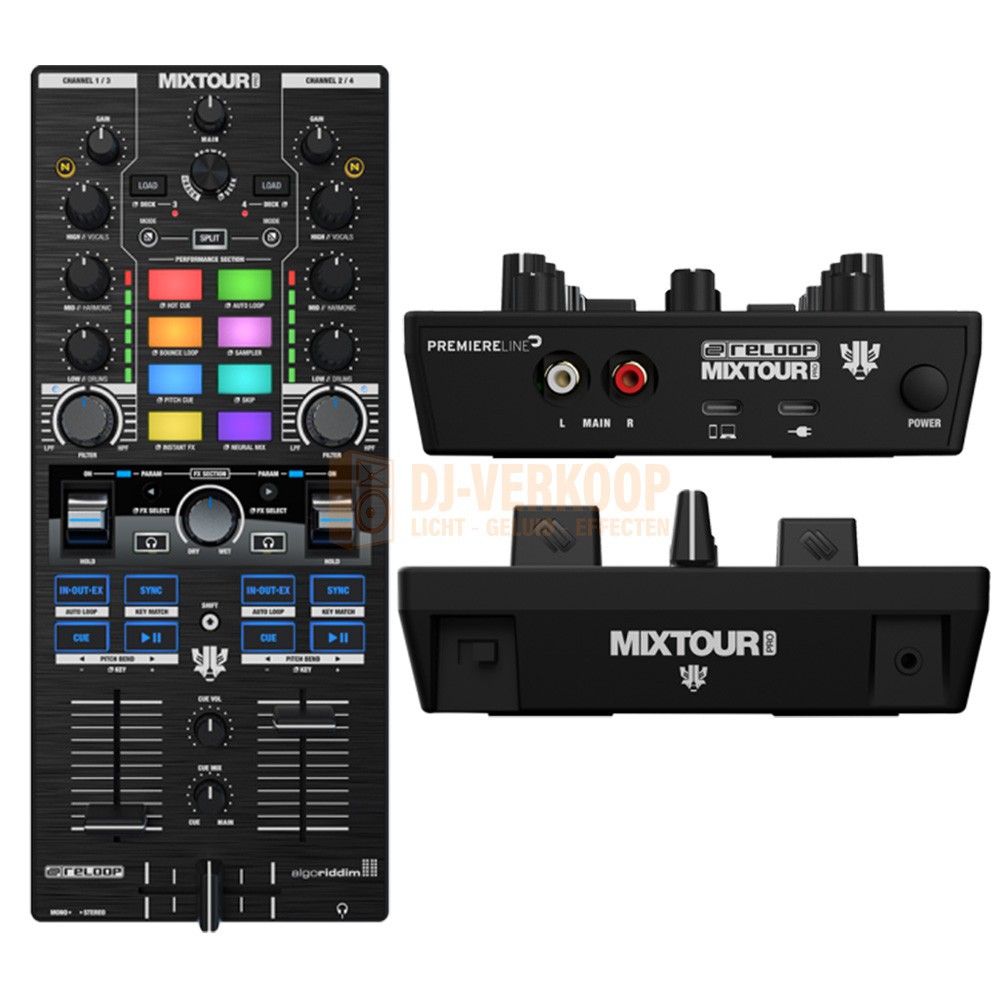 Reloop Mixtour PRO - Compacte 4-Deck DJ Controller
