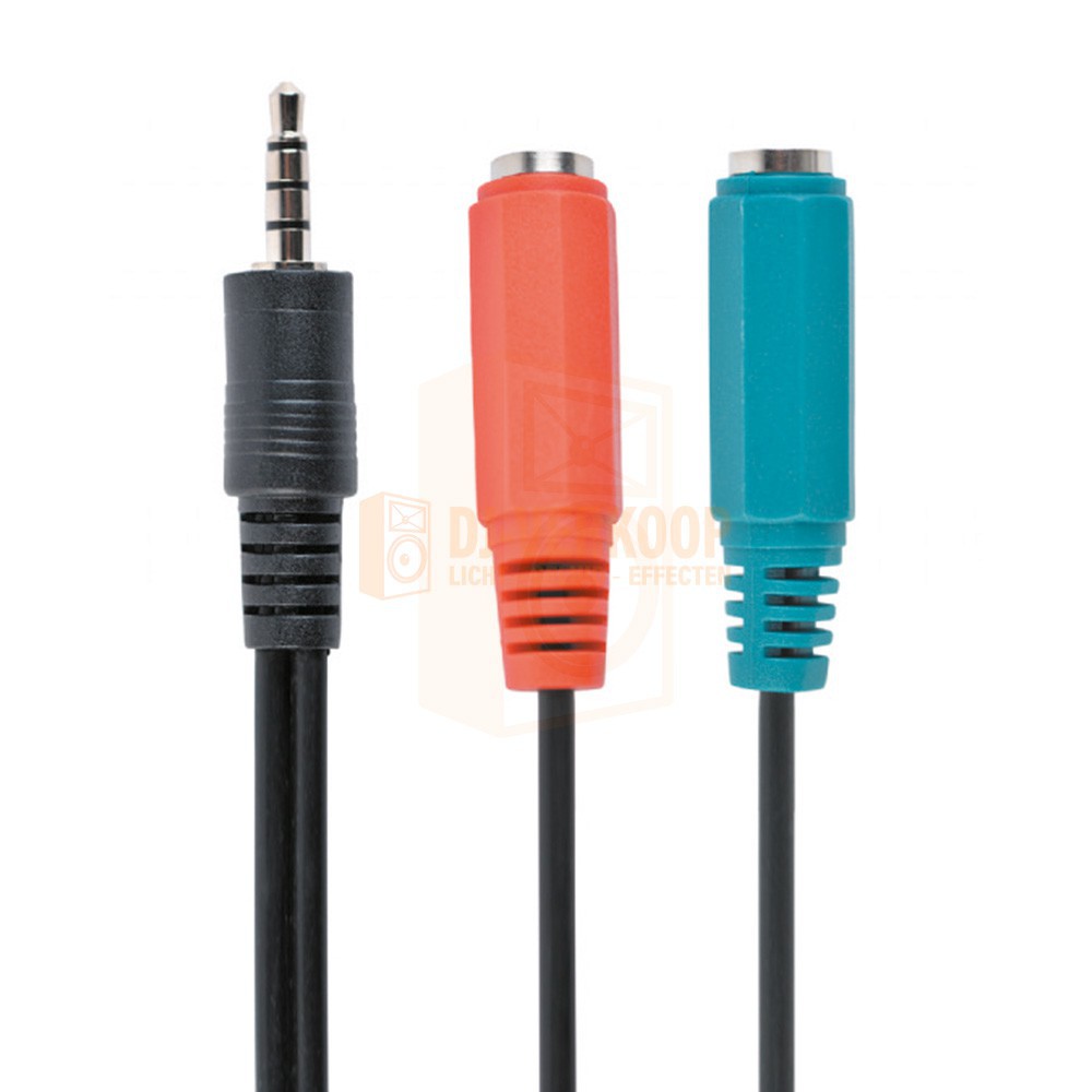 CablExpert CCA-417 - 3.5 mm audio + microfoon adapterkabel, 0,2 m