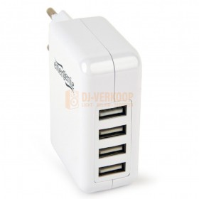 Energenie EG-U4AC-02 - Universele witte USB oplader, 3.1A