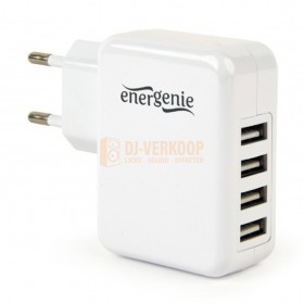 Energenie EG-U4AC-02 - Universele witte USB oplader, 3.1A