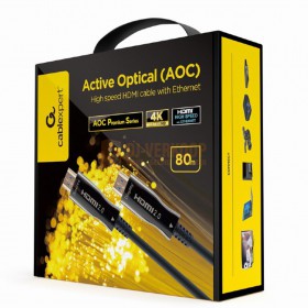 CablExpert CCBP-HDMI-AOC - Actieve Optische High-speed HDMI-kabel met Ethernet, tot 100 meter 4K 60Hz