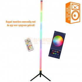 Party Light & Sound MIRACLE-STICK - RGB LED Vloerlamp met App & Afstandsbediening