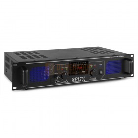 SkyTec SPL700 - 2 x 350W MP3 Versterker blue LED met EQ