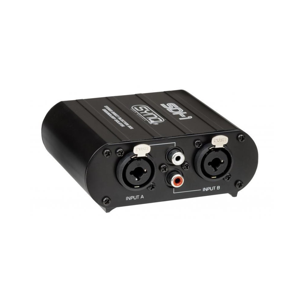 Synq SDI-1, een Stereo DI  Box voor o.a. dj's
