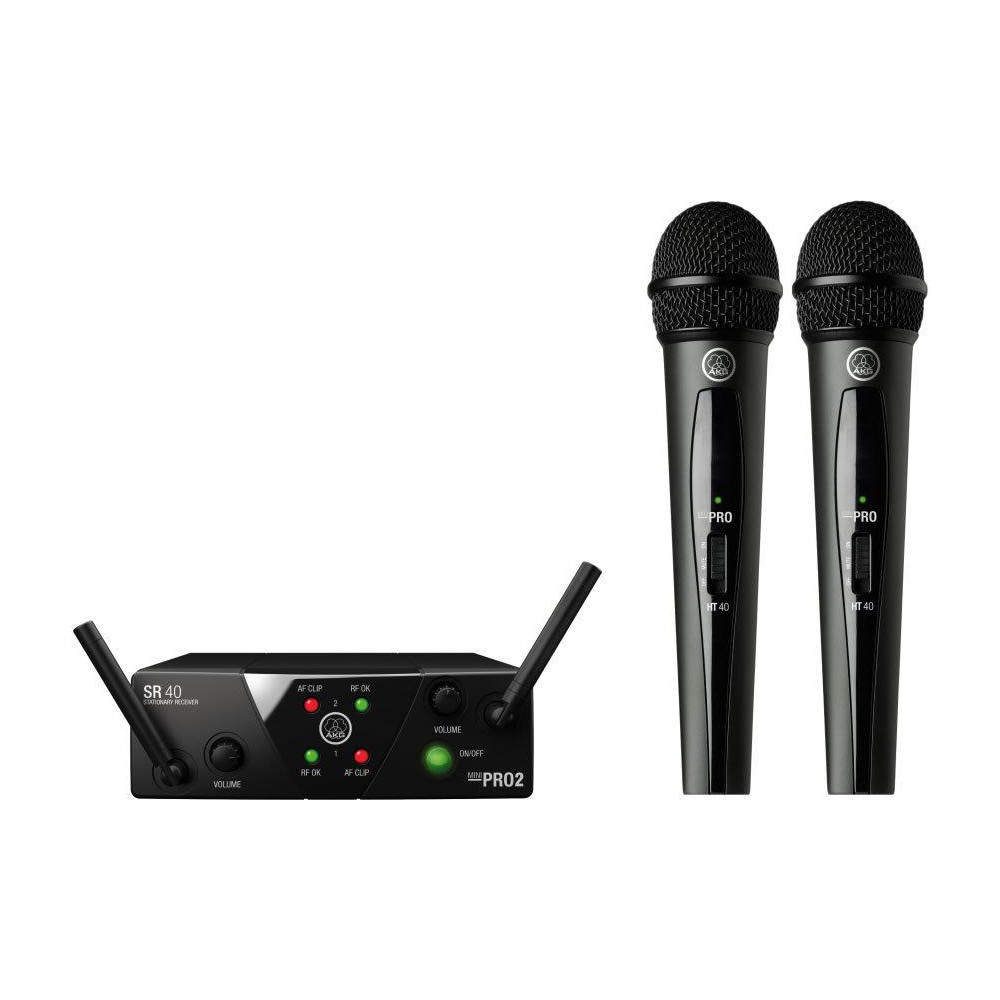 AKG WMS40 Mini Dual Vocal Set - Dubbele Draadloze Hand Microfoon Set