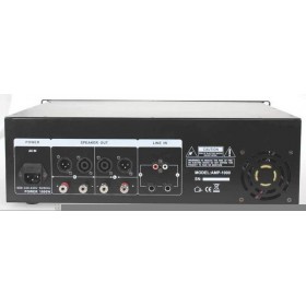 achterkant aansluitingen IBIZA Sound AMP1000USB-BT - 2x800W max. versterker