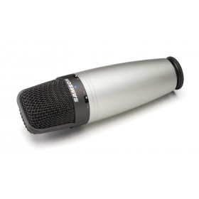 voorkant op de zij Samson C03 - Multi-Pattern Condensator Microfoon