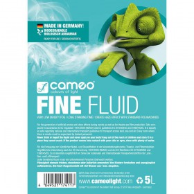 label Cameo FINE FLUID 5L - Haze Effect Fog Fluid met zeer lage dichtheid en zeer lange standtijd 5 l