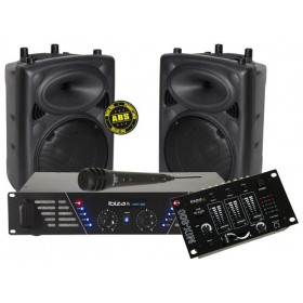 set IBIZA Sound DJ-300MKII Disco Kit Complete Disco Set