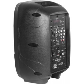Ibiza Sound HYBRID8VHF-BT Mobiel PA Systeem 8" met Accu, USB/SD/Bluetooth en VHF Microfoon - achterkant
