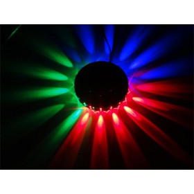 IBIZA Light UFO LED Licht effect - in het donker voorbeeld