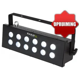 Ibiza Light STROBE12.3LED MATRIXIELE 5/6-KANAAL DMX LED STROBOSCOOP - opruiming