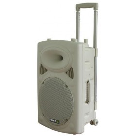 IBIZA Sound PORT15VHF-BT-WH - 15" Mobiel Pa systeem met Bluetooth en USB Speler wit