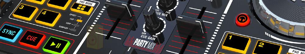 Numark Party Mix DJ Controller mixer en bediening gedeelte