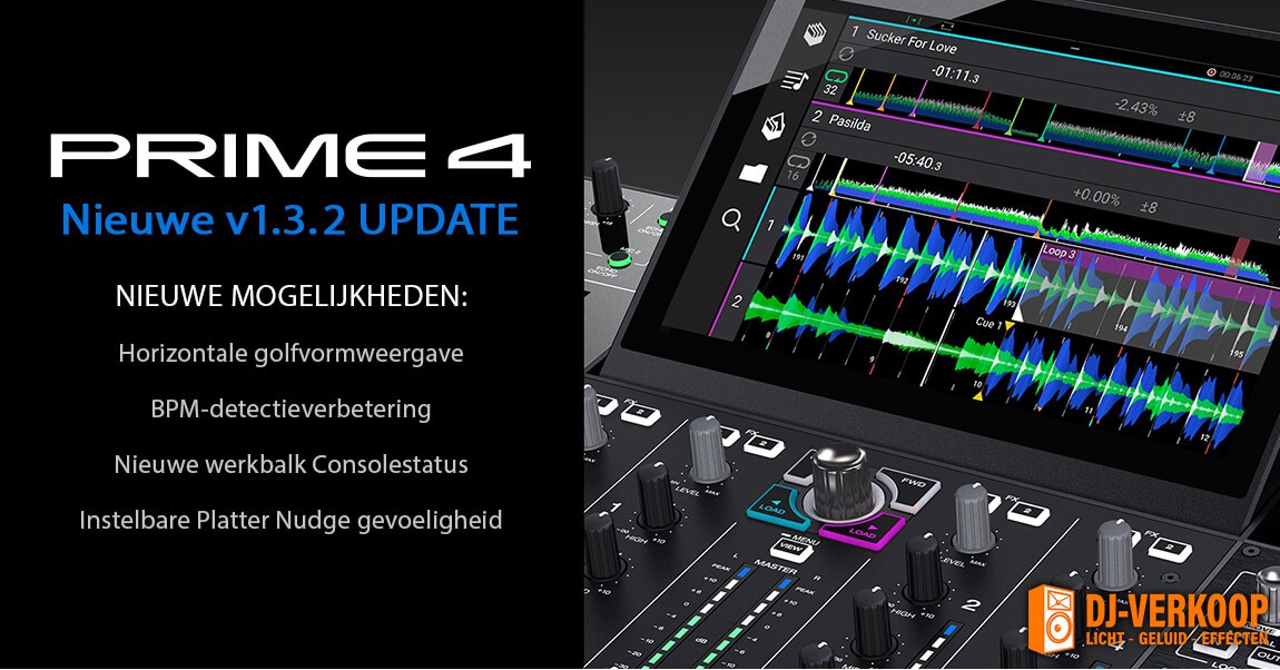 Nieuwe v1.3.2 UPDATE voor de Denon DJ Prime 4