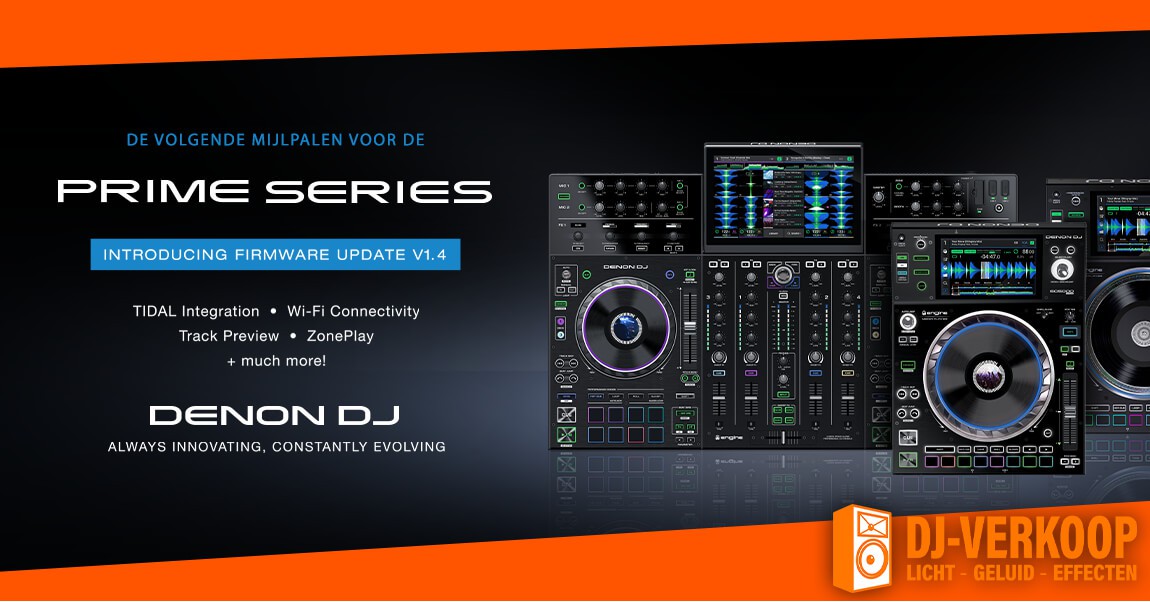 Denon DJ® levert een nieuwe mijlpal prime-serie met tidal integratie, wi-fi connectiviteit, track preview en meer!