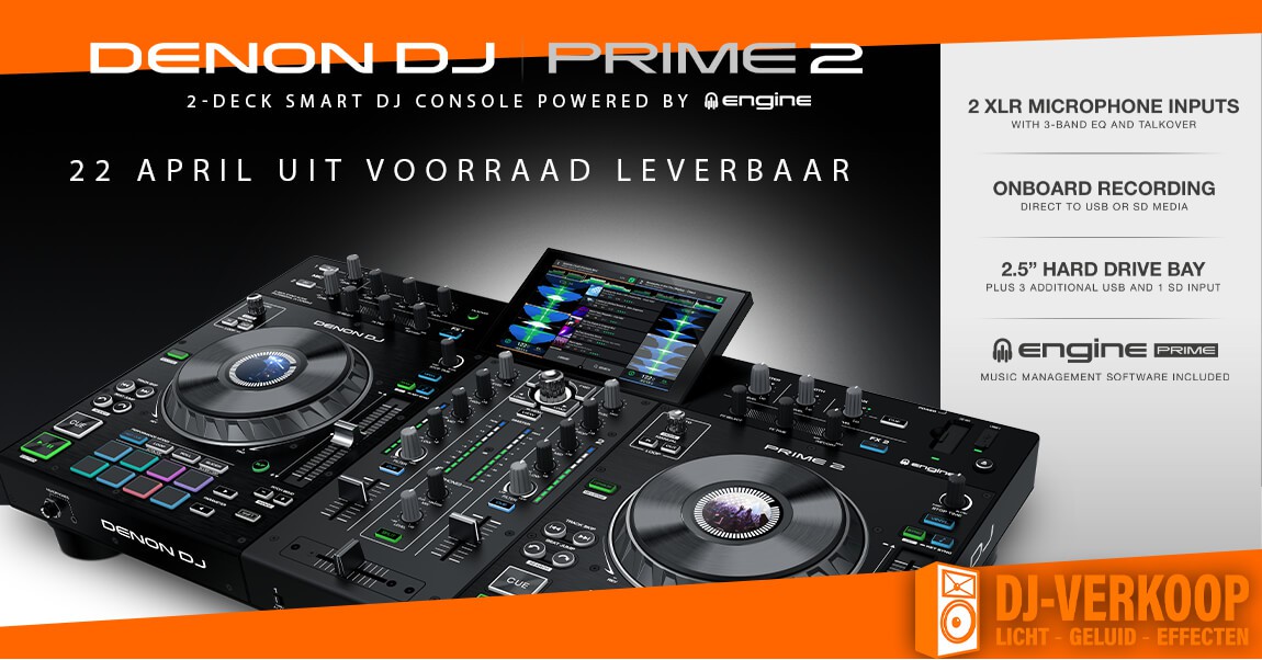 De Denon DJ Prime2 word vanaf 22 april 2020 leverbaar