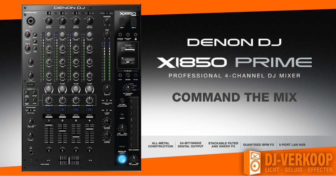 Denon DJ X1850 Prime Vanaf 22 april 2020 leverbaar