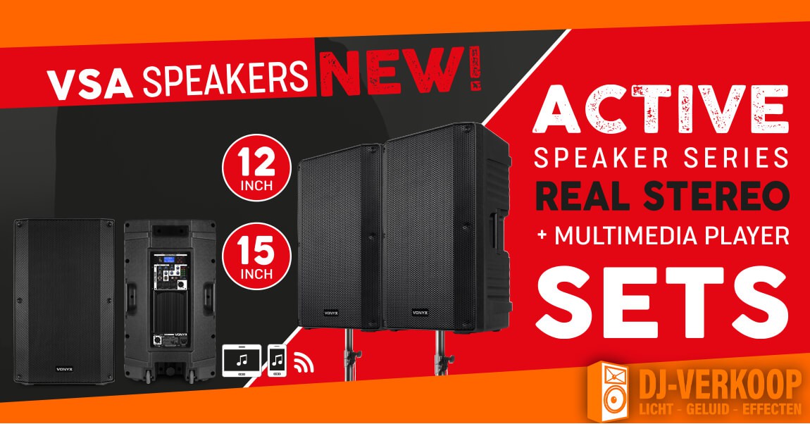 Nieuw! De Vonyx VSA Actieve 12'' en 15'' speakers