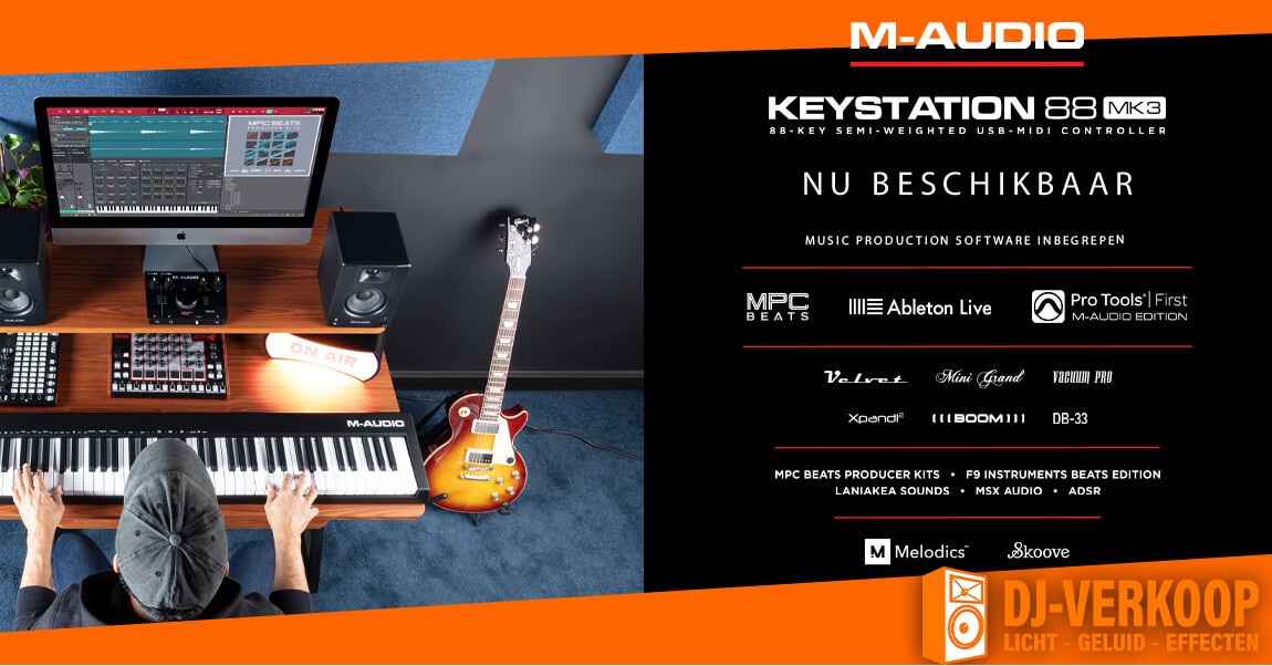 Nieuw! De M-Audio Keystation 88 MK3 - USB Midi Keyboard