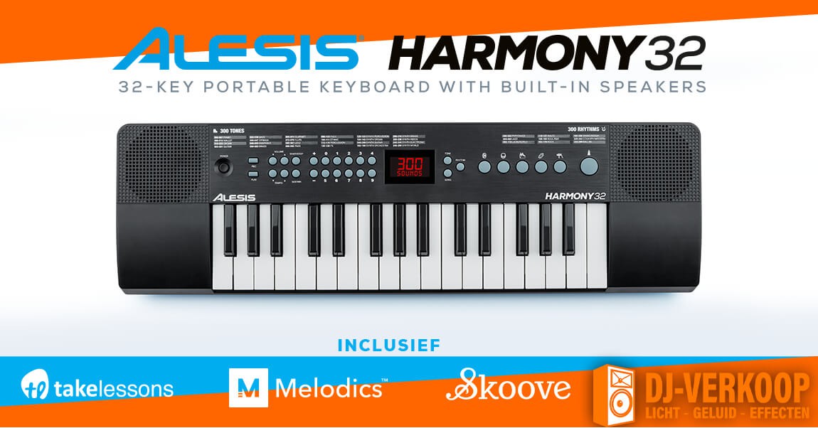 Alles in één, draagbaar toetsenbordplezier! Introductie van de ALESIS HARMONY 32!