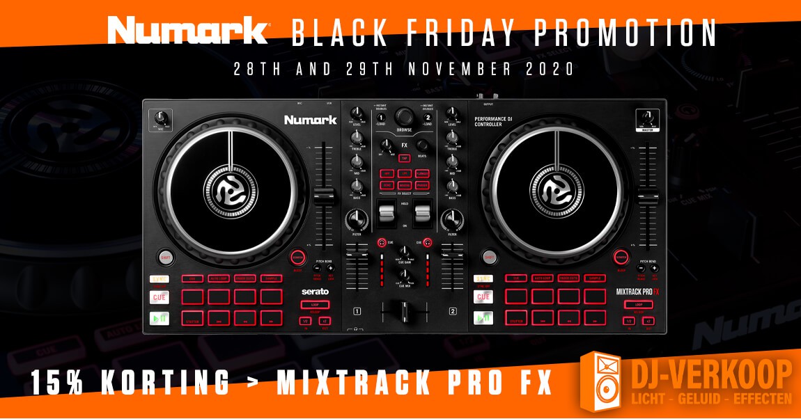 Numark Mixtrack Pro FX Black Weekend Actie! 28 en 29 November