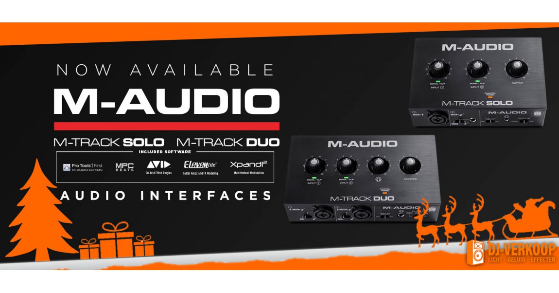 M-AUDIO kondigt twee nieuwe geluidskaarten aan, compact, draagbaar en betaalbare audio-interfaces, M-TRACK SOLO & DUO