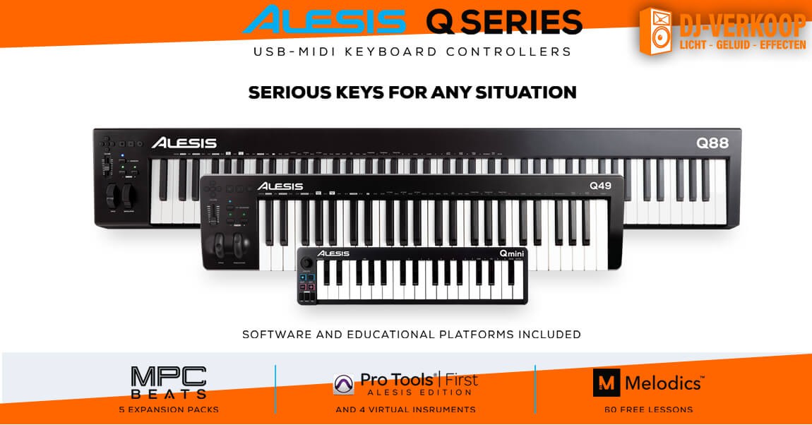Alesis verfrist q-serie midi-toetsenbordcontrollers met nieuwe functies!