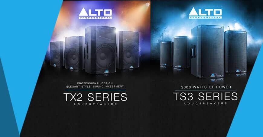 De nieuwe TX2 en TS3 serie actieve speakers van Alto Professional zijn nu verkrijgbaar
