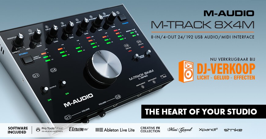 De Nieuwe M-Audio M-Track 8x4M USB / Midi geluidkaart is hier!